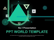 심플 라인 그린 그래픽(자동완성형포함) 파워포인트 PPT 템플릿 디자인