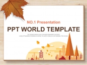 가을 나무액자 템플릿(자동완성형포함) 파워포인트 PPT 템플릿 디자인