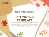 단풍잎 가을 편지 파워포인트 PPT 템플릿 디자인