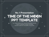 달의 시간 감성 우주 별빛 파워포인트 PPT 템플릿 디자인