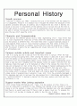 [Resume] -영문이력서& Personal History(해석본 포함) 2페이지