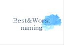 베스트 & 워스트 네이밍 (Best & Worst naming).pptx

 1페이지
