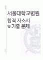 서울대학교병원 첨삭 후 합격 자기소개서 1페이지