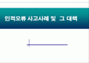 인적오류 사고사례 및  그 대책 1페이지