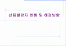 신용불량자 현황 및 해결방향 1페이지