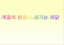 계절의 변화에 대해 1페이지