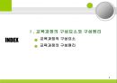 [교육과정의 구성과 계획] 교육과정의 구성요소, 구성원리. 교육목표 설정, 교육내용선정, 조직, 교수학습과정, 평가 등등에 대한 발표자료.PPT자료 3페이지
