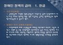 장애인 복지 정책 (장애인 정책의 개요, 장애인 정책의 주체 및 대상, 급여, 재원, 문제점 및 과제).PPT자료 14페이지