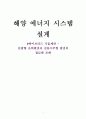 해양에너지 시스템 설계 보고서 (조력발전과 진동수주형 발전방식, 에너지 기술현황, 하이브리드 기술) 1페이지