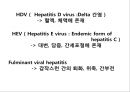간염 (Hepatitis) (HAV, HBV, HCV, HDV, B형 간염에 쓰이는 약제, virus에 노출되는 것을 피하는 방법).pptx 10페이지