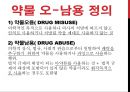 [약물藥物 오남용] 약물 오남용 실태, 약물 오남용 관련 법규, 약물 종류, 약물 오남용 위험성, 약물 오남용 치료법 2페이지