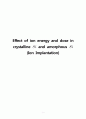 Effect of ion energy and dose in crystalline Si and amorphous Si (Ion Implantation) 1페이지