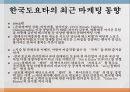 도요타의 한국시장한국시장 진출도요타의 역사한국도요타 마케팅 동향전시마케팅 역사서울모터쇼 8페이지