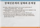 장애인의 문제장애를 보는 관점개인모델과 사회모델등록장애인 현황등급별 장애인 현황장애유형장애인문제의 실태 10페이지