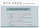 18c의 사회와 문화18c의 철학18c의 교육18c 교육사상가칸트루소합리론 경험론칸트의 기본사상칸트의 교육사상 9페이지
