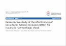 Retrospective study of the effectiveness of intra aortic ballon occlusion(IABO) for traumatic haemorrhagic shock 1페이지