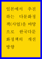 일본에서 추진하는 다문화정책(사업)을 바탕으로 한국다문화정책의 개선방향 1페이지