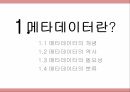 메타데이터의 개념,메타데이터의 역사,메타데이터의 필요성,메타데이터의 분류 3페이지
