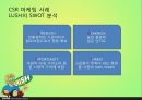 LUSH,러쉬,SWOT분석,STP분석,러쉬만의차별성,러쉬만의경쟁력과성과정리,경쟁사와의 비교를 통한 러쉬의 CSR 마케팅 사례 7페이지
