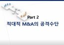 경영권 방어 수단,적대적 M A,경영권 방어,KCC 현대엘리베이터,M A의 공격 수단 8페이지
