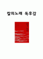 칼의 노래 독후감 1페이지