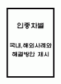 인종차별 국내,해외 사례분석과 인종차별 문제 해결방안 제시 - 인종차별 연구 레포트 1페이지