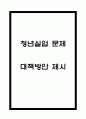 청년실업 국내,해외 정책분석과 대책방안 제시 1페이지
