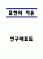 표현의 자유 긍정적,부정적 사례연구 및 표현의 자유 정의,발전과정과 나의의견 정리 - 표현의 자유 연구레포트 1페이지