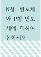 [ 반도체 ) N형 반도체와 P형 반도체에 대하여 논하시오 ] 1페이지