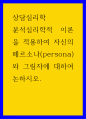 상담심리학 ) 분석심리학적 이론을 적용하여 자신의 페르소나(persona)와 그림자에 대하여 논하시오 1페이지