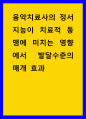 음악치료 ) 음악치료사의 정서지능이 치료적 동맹에 미치는 영향에서 발달수준의 매개 효과 1페이지