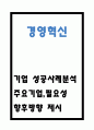경영혁신 국내,해외기업 성공사례분석 / 경영혁신 기법과 필요성 분석 / 경영혁신 성공위한 향후방향 제시 1페이지