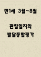 만1세 2학기 관찰일지 (관찰일지와 발달종합평가 5명 분량) 1페이지