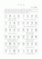 천자문(千字文)-해석, 읽기 1페이지