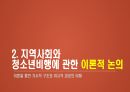 (A+자료 / 석사과정 / 청소년비행이론 등) 지역사회와 청소년 비행 ppt발표 5페이지