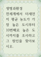 생명과환경 전세계에서 미세먼지 평균 농도가 가장 높은 도시부터 10번째로 높은 도시까지를 조사 aabb 1페이지
