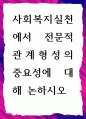 [ 사회복지실천에서 전문적 관계형성의 중요성 ] 1페이지