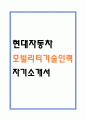 현대자동차 모빌리티 기술인력 생산직 자소서 (모빌리티 기술인력으로서 지원자의 역량부각 중심 자기소개서) 1페이지