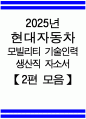 현대자동차 모빌리티기술인력 생산직 자소서 2편 모음 - 2025년 현대자동차 생산직 자기소개서 2편 모음 합격예문 현대자동차 자동차 생산 자소서 현대자동차 모빌리티기술인력 자소서 1페이지