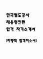 한국철도공사 채용형인턴 합격 자기소개서 (코레일 차량직 합격 자소서) 1페이지