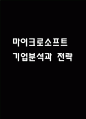 [마이크로소프트 기업분석] 마이크로소프트 경영전략과 마케팅전략 / 마이크로소프트 성공요인과 SWOT분석 / 향후 전략 제시 및 미래전망 1페이지