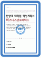 한양대 비즈니스인포메틱스학과 합격 학업계획서 비동일계 1페이지