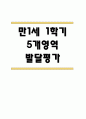만1세 영아 1학기 발달평가 10Page (신체운동건강,의사소통,사회관계,예술경험,자연탐구 /평가제 발달평가) 1페이지