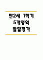 만2세 영아 발달평가 1학기 11Page (신체운동건강,의사소통,사회관계,예술경험,자연탐구 / 평가제 발달평가) 1페이지