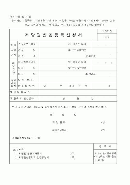 (산업지원부)저당권변경등록신청서1