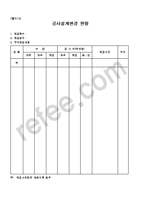 공사설계변경 현황