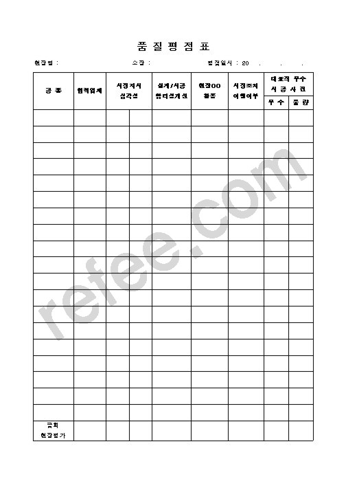 품질평점표