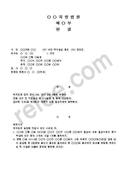 야간 주거침입 절도·준강도