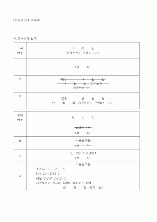 (법무부)소유권이회의권리에관한등기2