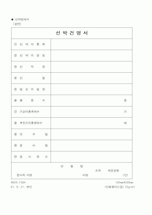 (해양경찰청)선박건명서